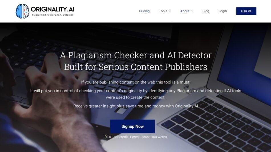 Originality.ai is an advanced AI detection tool that helps maintain content originality and quality by identifying plagiarism, providing real-time analysis, and offering AI-powered paraphrasing solutions.