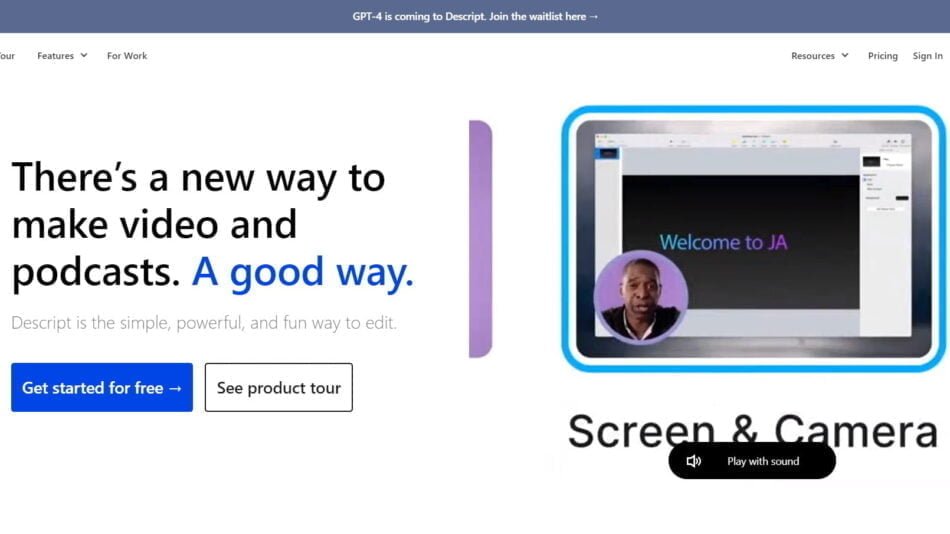 Descript is an innovative, AI-powered platform designed to simplify the process of creating, editing, and collaborating on audio and video content.