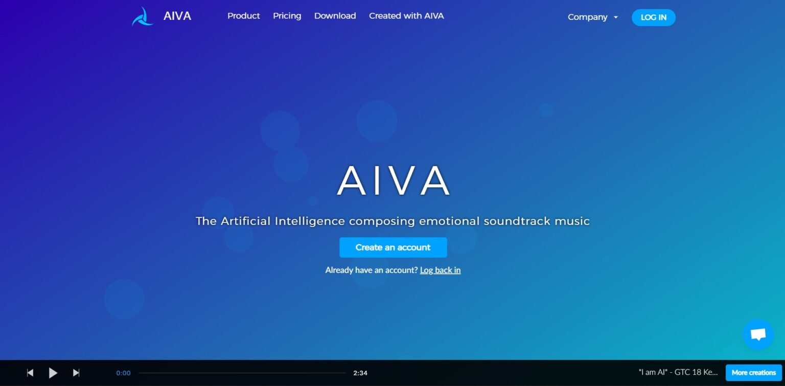 AIVA - AI Music Generator for Emotional Soundtracks