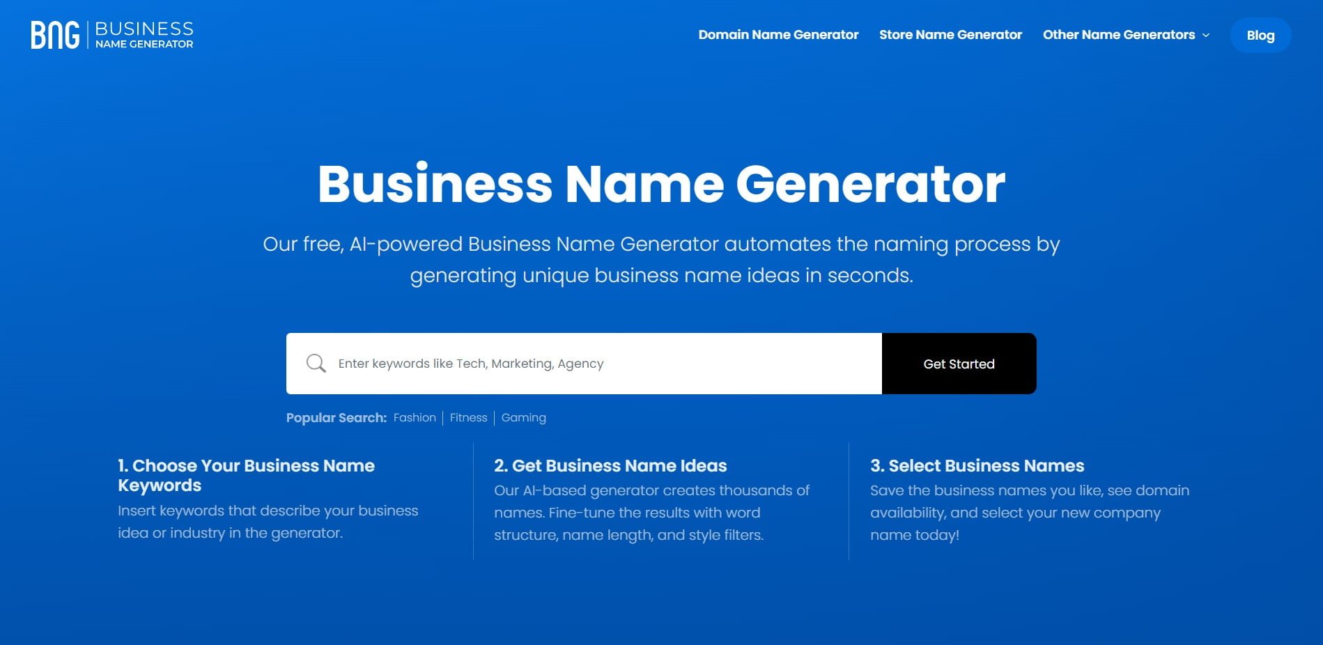 Bng ai name generator name your business in seconds with ai