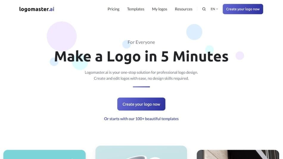 Logomaster is an AI logo maker designed to help businesses create professional and visually appealing logos without the need for design skills.