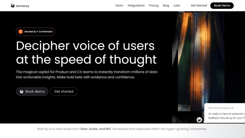 Monterey AI helps businesses understand their customers' needs and opinions better by analyzing data from various sources