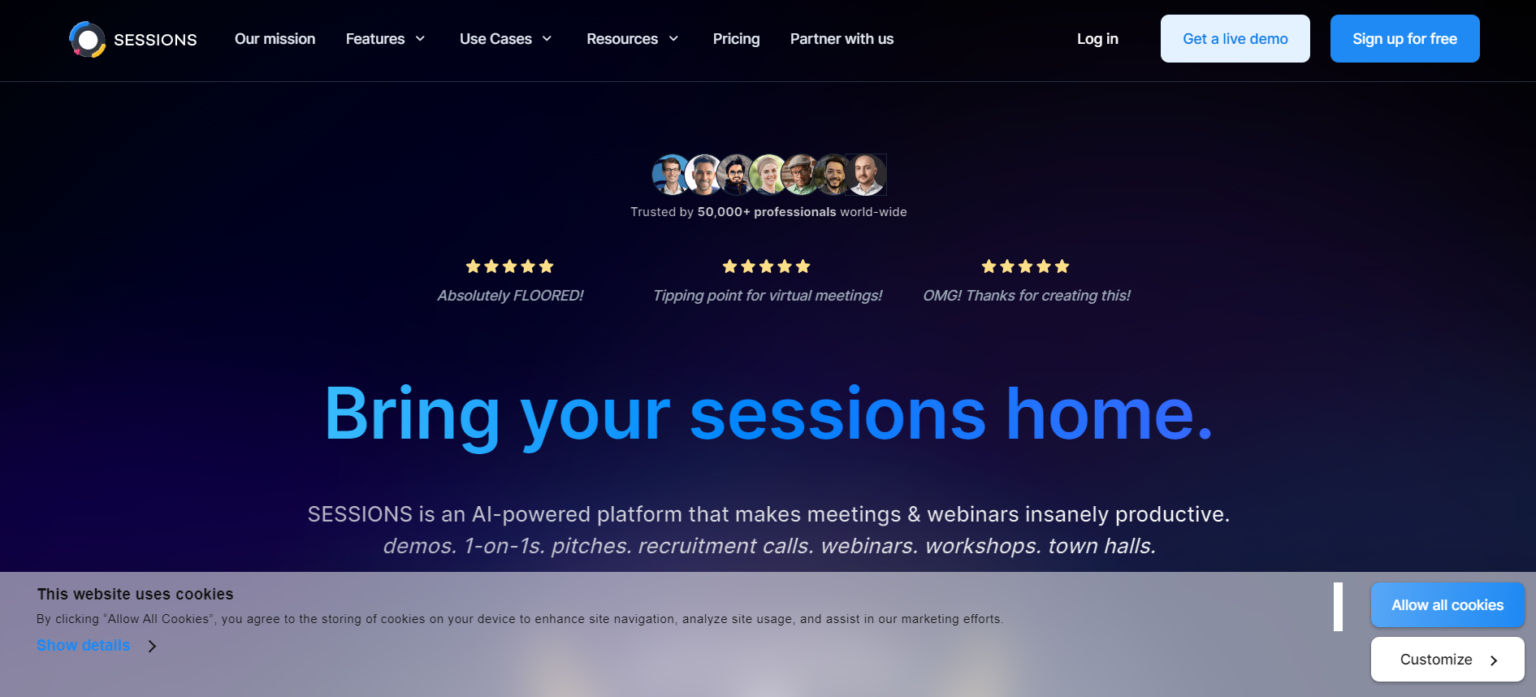 Sessions: Streamline Meetings and Webinars with AI