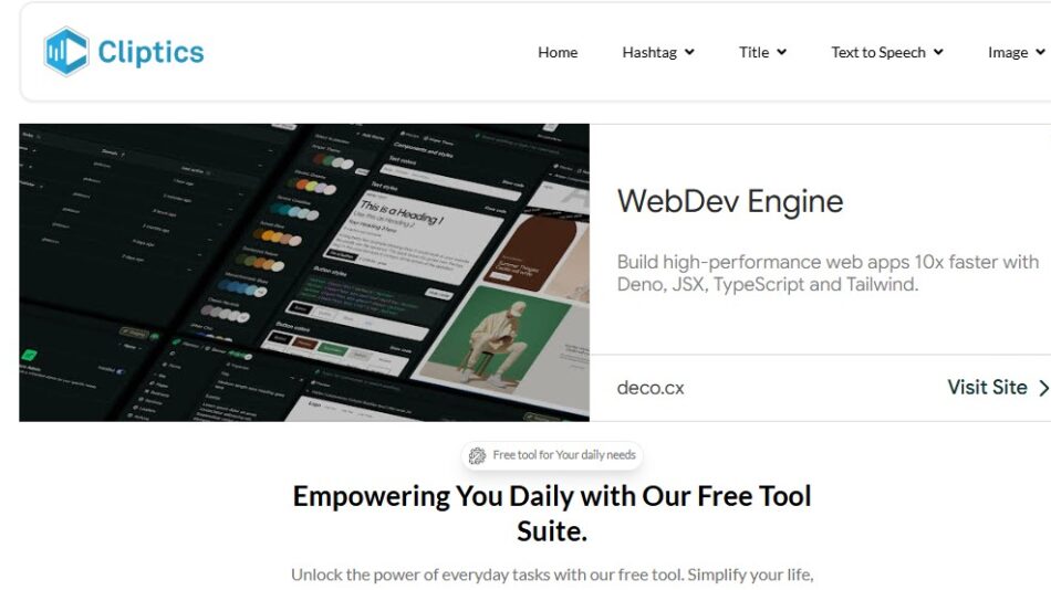 Cliptics AI Tools