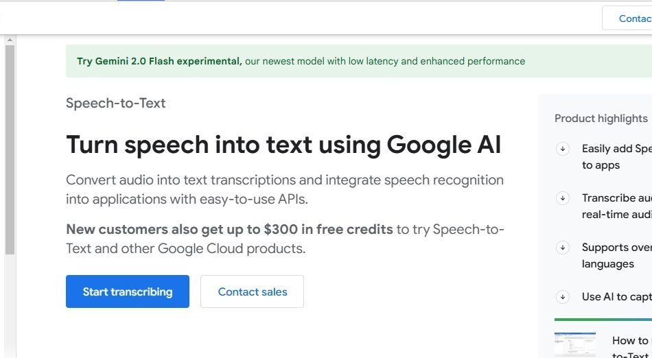 Google Cloud Speech-to-Text