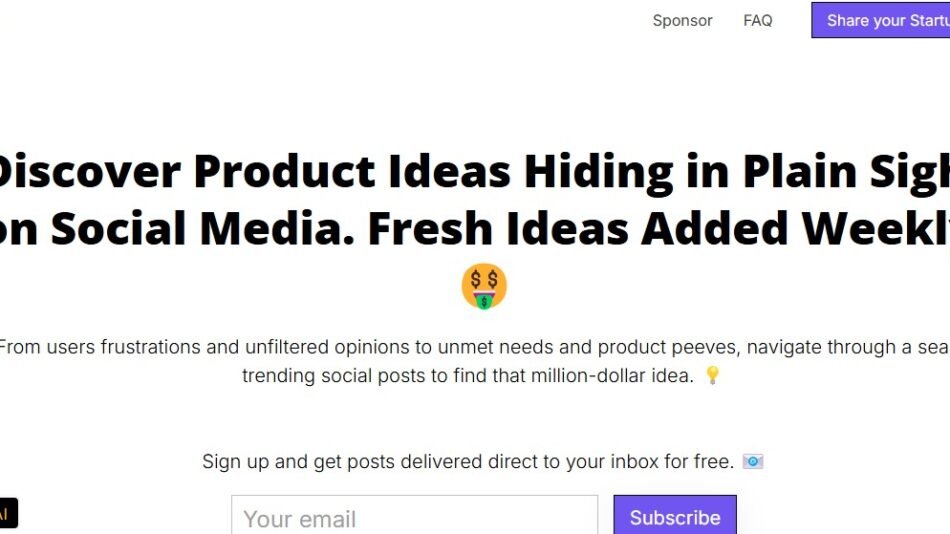 Socially Sourced Startup Ideas