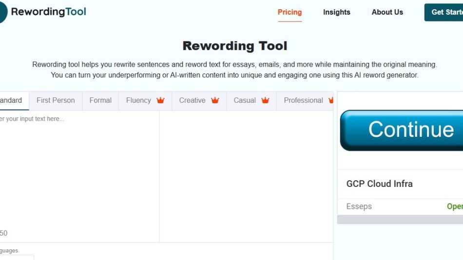 Rewording Tool