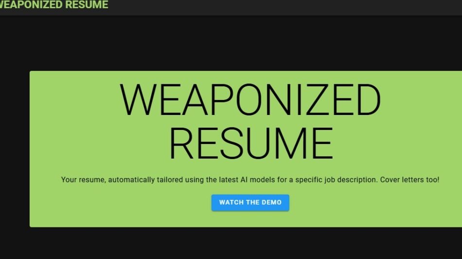 Weaponized Resume