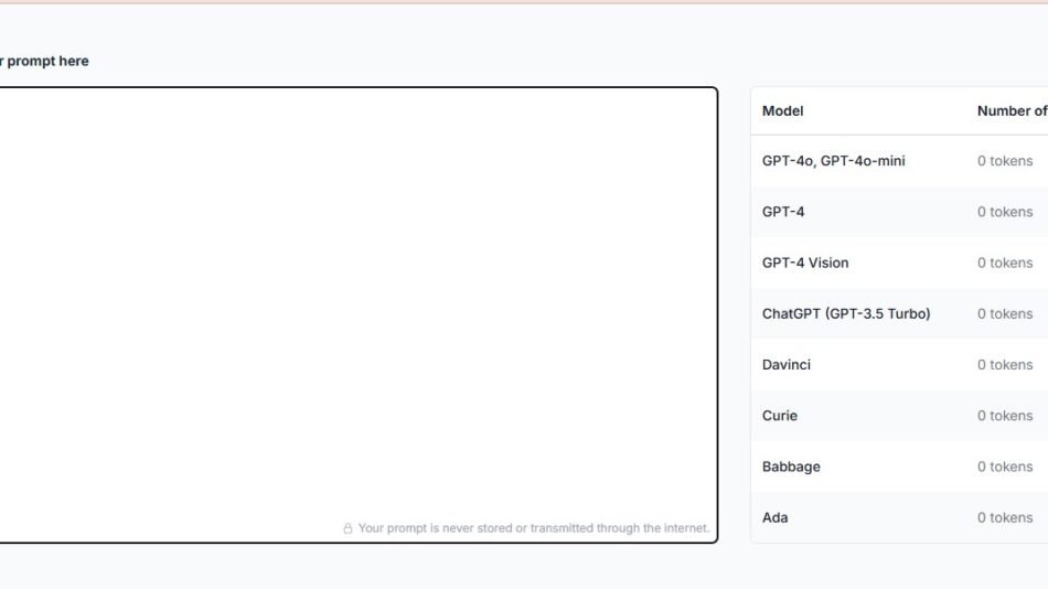 Prompt Token Counter