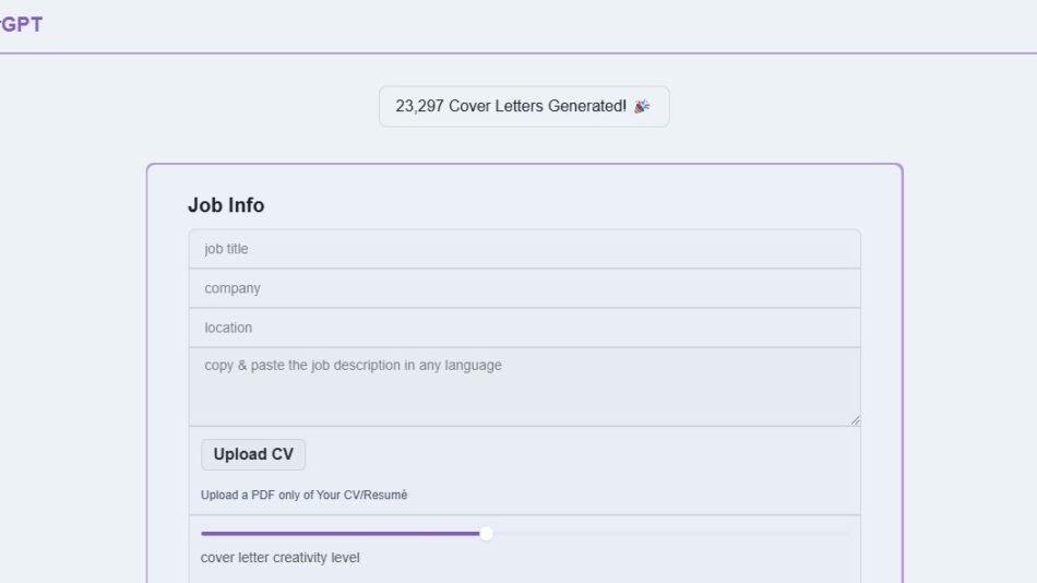CoverLetterGPT