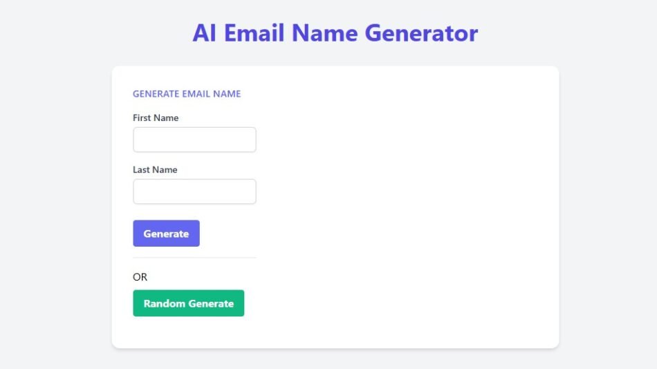 Email Name Generator