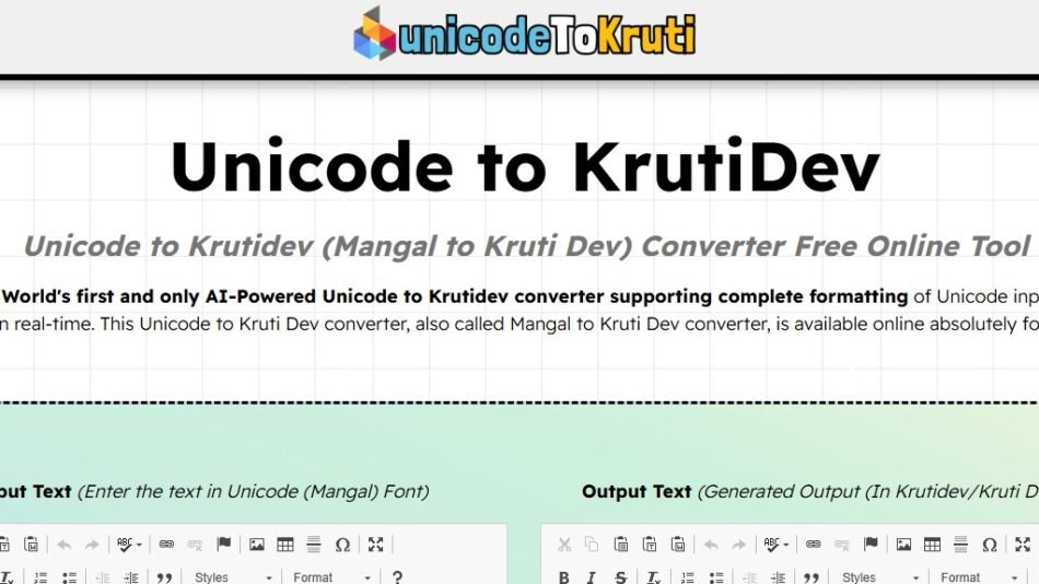 Unicode to Kruti