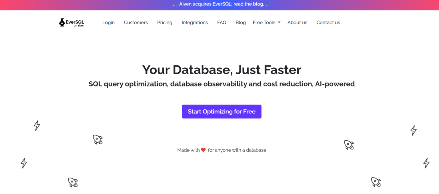 Eversql ai sql query optimizer performance tool