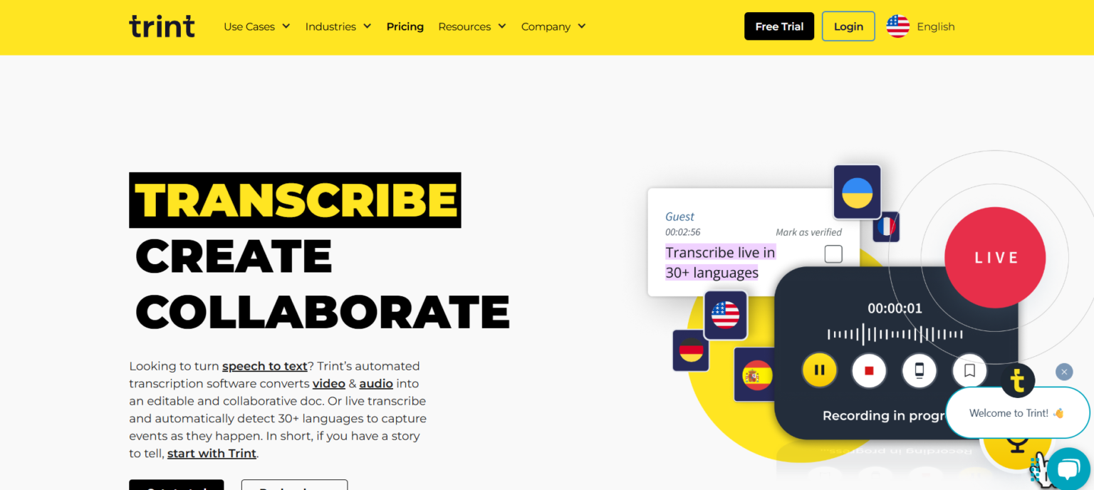 Trint: AI Transcription & Video Editing for Teams