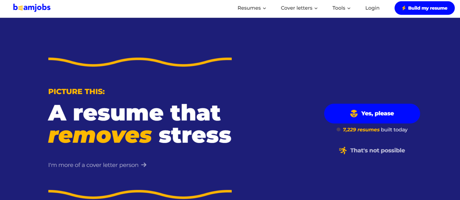 BeamJobs Free Resume Builder with AI Resume Examples
