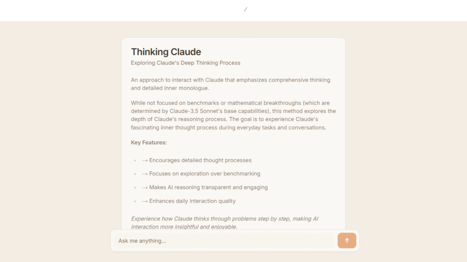 Thinking Claude